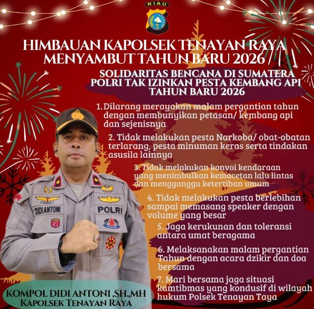 Kapolsek Tenayan Raya Imbau Warga Rayakan Tahun Baru Tanpa Kembang Api ...