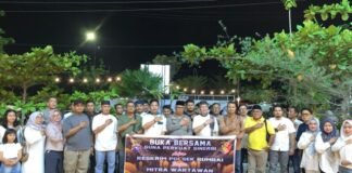 Perkuat Sinergi di Bulan Ramadan, Polsek Rumbai dan Wartawan Buka Puasa Bersama